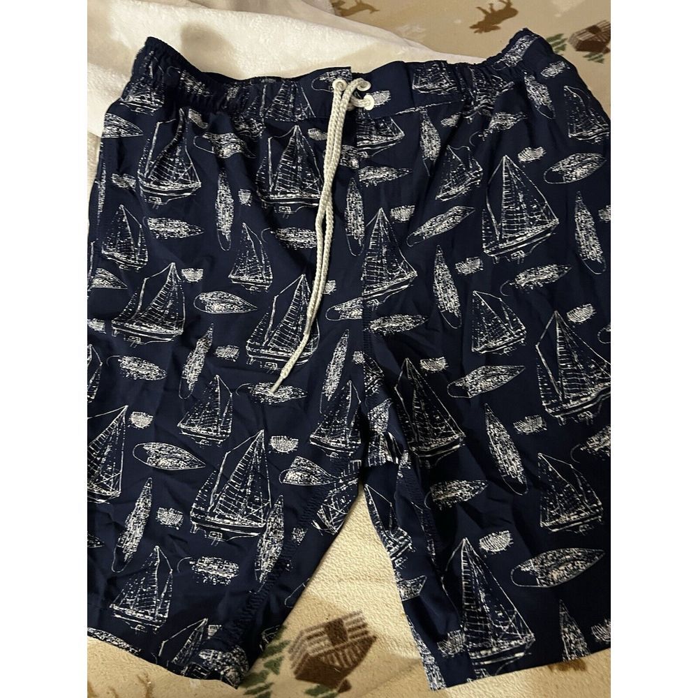 Coolibar Island Swim Trunks Shorts Men‎ Size XL UPF 50+ Drawstring Lined